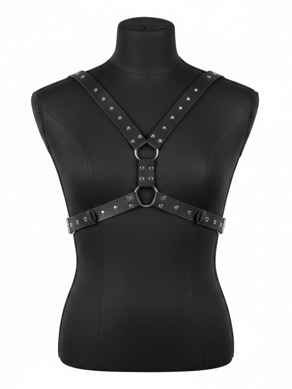 Black Studded Leather Harness